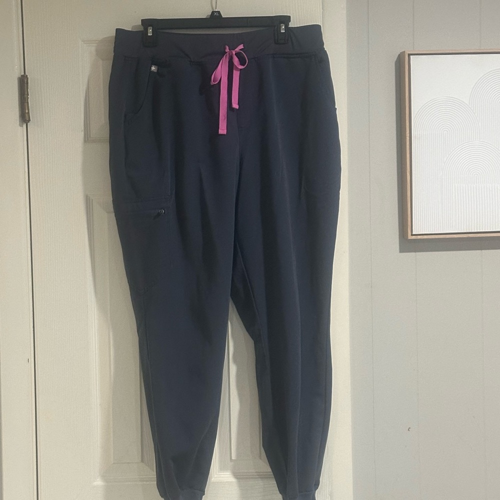 Figs High Waisted Zamora Jogger Scrub Pants XL Night Sky